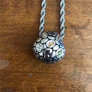 Reversible silver cord nexklace